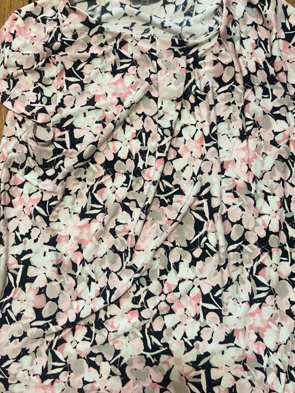 Kasper tank Blouse in Black & Pink
